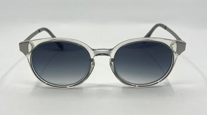 Coco and Breezy CB Inspire 103 Clear Round Sunglasses Grey Gradient Lenses 53-17