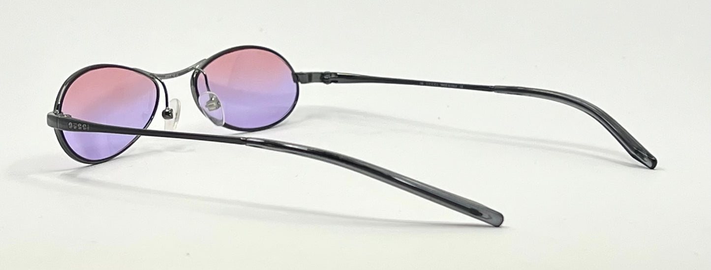 Gucci GG2678 628 Y2K Vintage Oval Sunglasses w/New Violet-Rose Gradient Custom Lenses