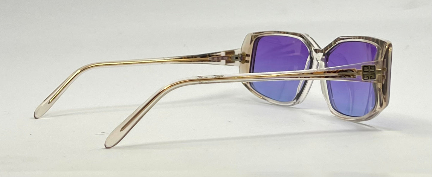 Givenchy Paris 857 Vintage Sunglasses-New Violet Gradient Custom Lenses-UNWORN