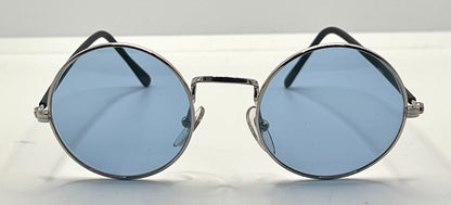 Armony- Olimpic 1 -Round Vintage Sunglasses w|New Sky Blue Custom Gradient Tinted Lenses