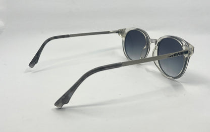 Coco and Breezy CB Inspire 103 Clear Round Sunglasses Grey Gradient Lenses 53-17