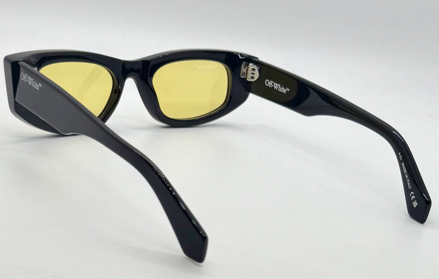 Off-White™ Oeri090 1018 Sunglasses Black|Yellow Rare-New|Unworn-Full Kit Italy-51Mm