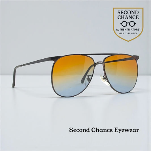 Tura MOD 278 Vintage Deadstock Japan Aviator-New Gradient Tinted Custom Lenses