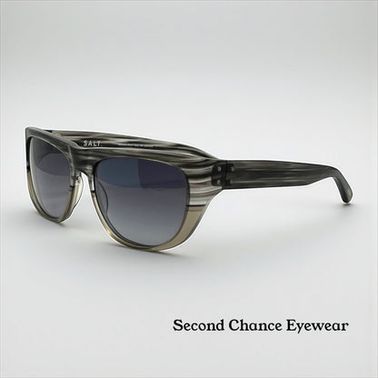 Salt. Polarized Sunglasses- Striated Grey Acetate-Japan-Unworn|Deadstock