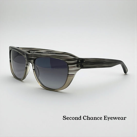 Salt. Polarized Sunglasses- Striated Grey Acetate-Japan-Unworn|Deadstock
