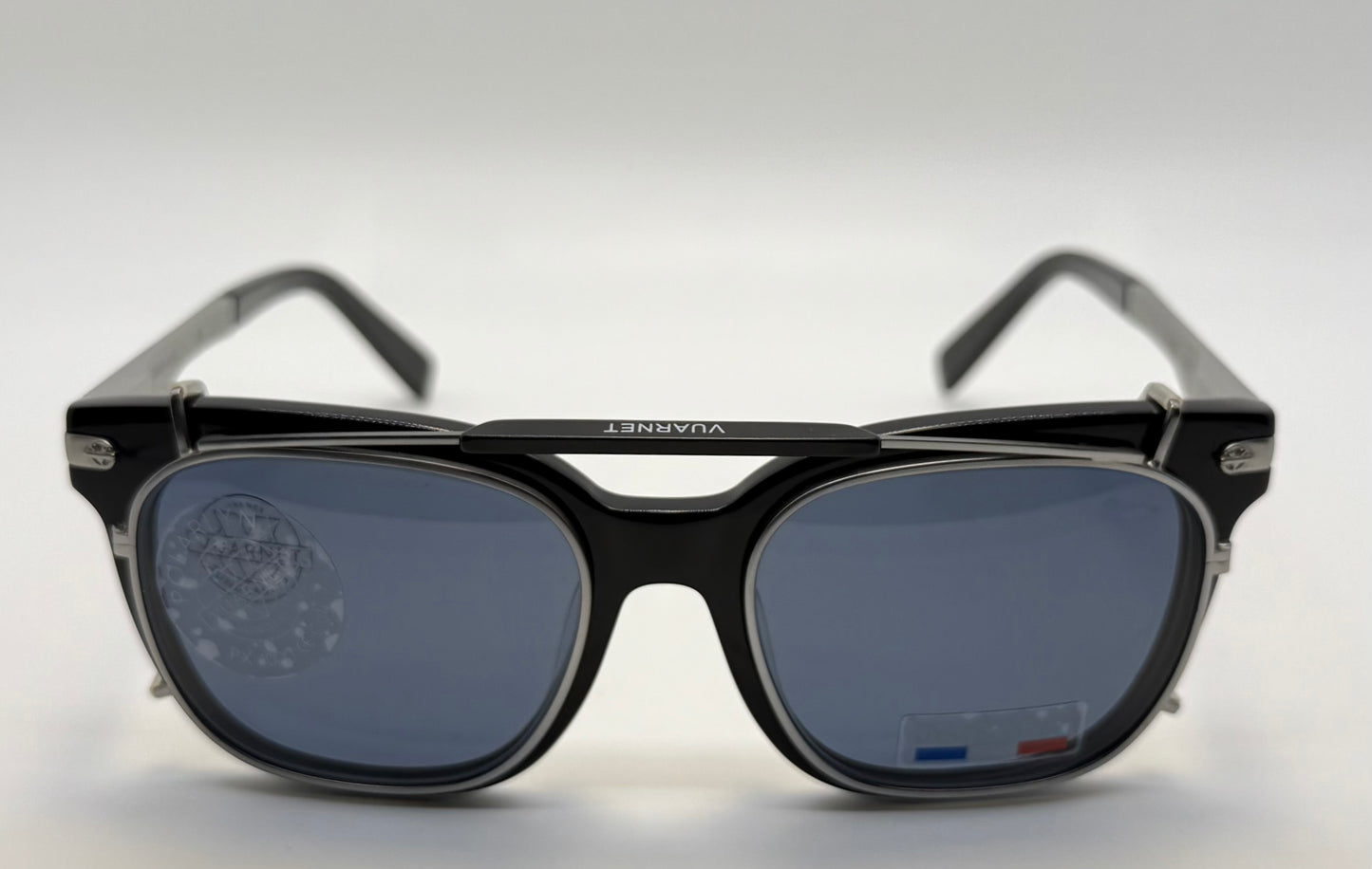 Vuarnet Vl1407 0001 Polarized Clip-On Sunglasses With Mineral Glass Lenses