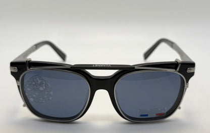 Vuarnet Vl1407 0001 Polarized Clip-On Sunglasses With Mineral Glass Lenses