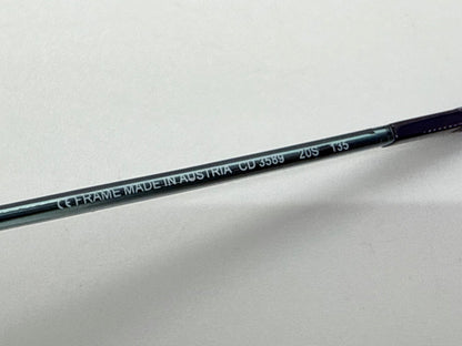 Christian Dior CD 3589 20S-Y2K Blue Oval Sunglasses w/New Blue Sky Gradient Custom Lenses