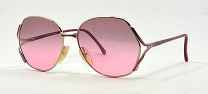Euroline Exclusive 469 0V55 Vintage Sunglasses-New Pink/Gold Custom Gradient Lenses