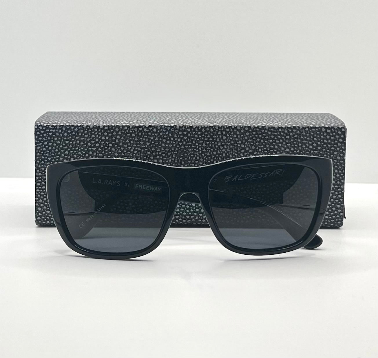 John Baldessari x Freeway Eyewear – “I Will Not Look at Any More Boring Art” – L.A. Rays Artist Series – Rare C1 – Full Kit-Unworn