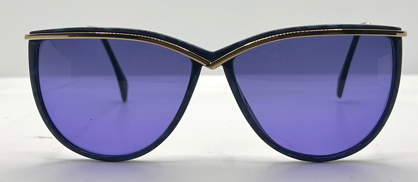 Silhouette M 1703 Spx Cat Eye Vintage Sunglasses W|New Solid Purple Custom Lenses-58Mm-Austria