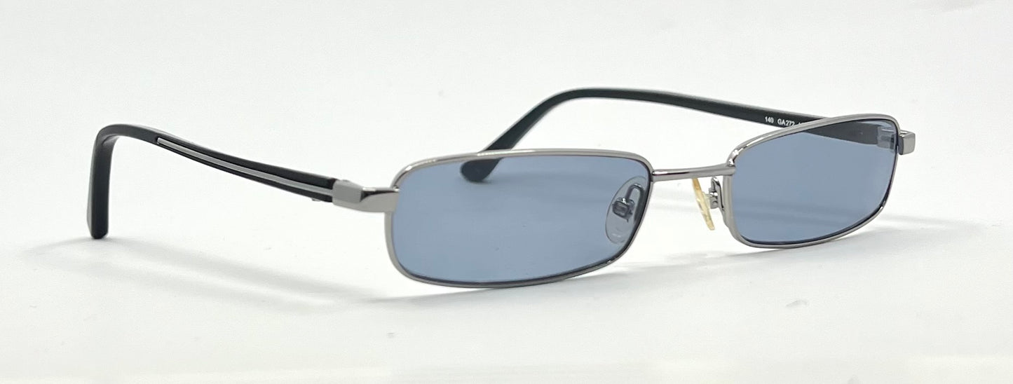 Giorgio Armani GA272 HT5 Y2K Vintage Sunglasses-New Blue-Grey Custom Lenses