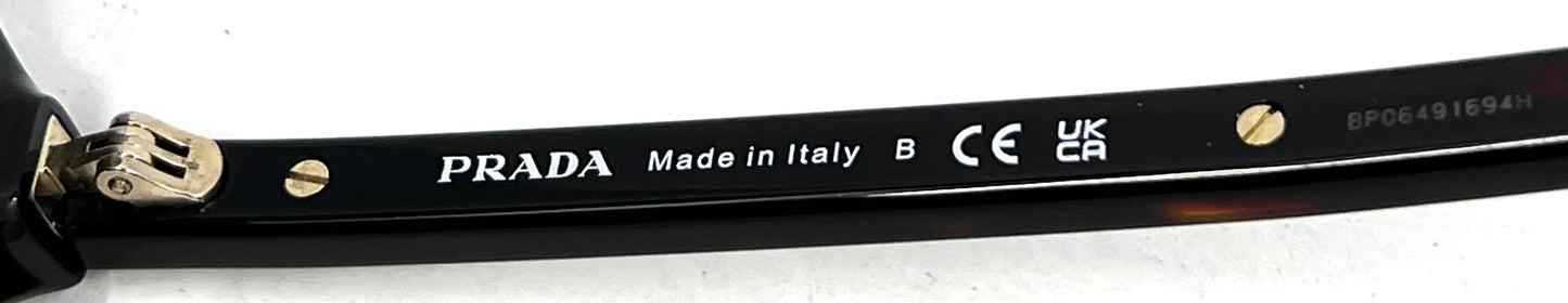 Prada SPR B15 17N-70R Tortoise Sunglasses Unworn Full Kit Made Italy