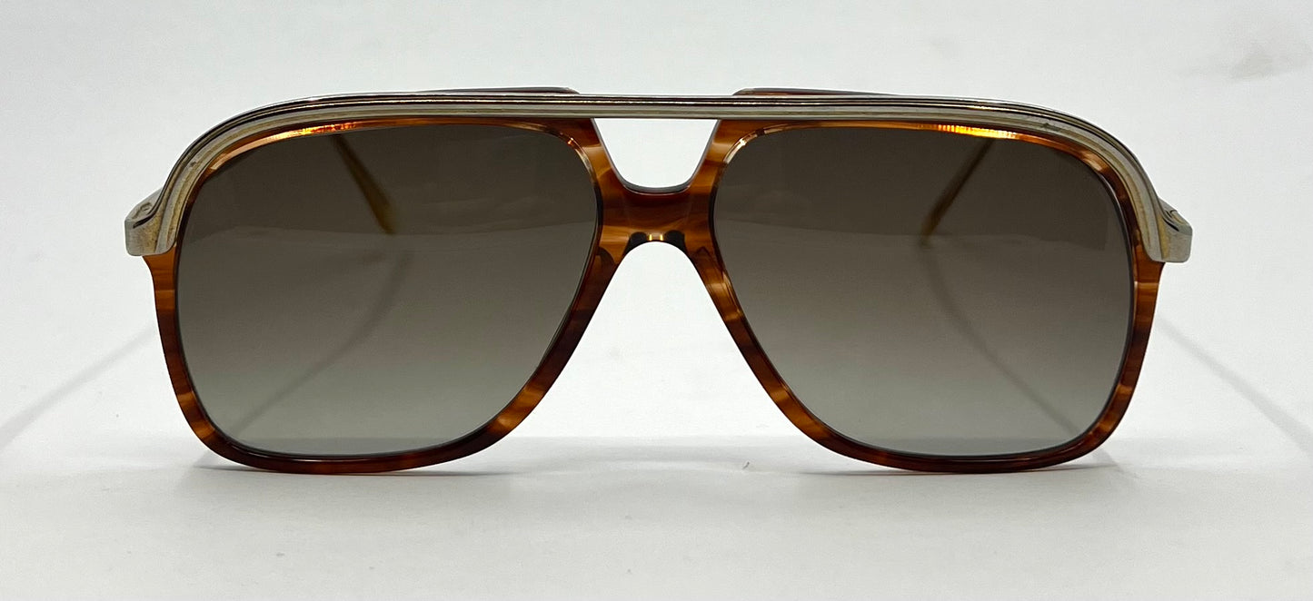 French Aviator Sunglasses-ANDES Amber-Vintage Deadstock-Collux France w/New Custom Lenses