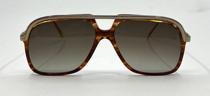 French Aviator Sunglasses-ANDES Amber-Vintage Deadstock-Collux France w/New Custom Lenses