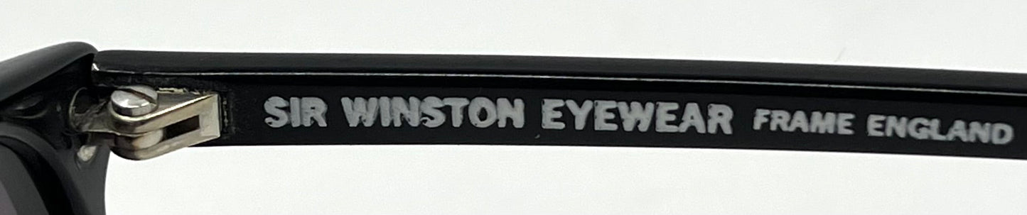Anglo American Sir Winston MOD 150 BLK Sunglasses-New Solid Tinted Custom Lenses