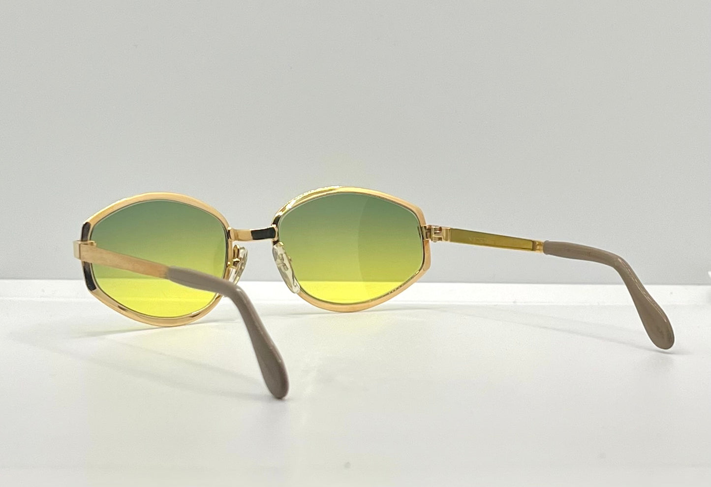 Vintage Deadstock Neostyle Boutique 303 Sunglasses – Custom Gradient “Citrine Moss” Lenses – Made In Germany – 52-18