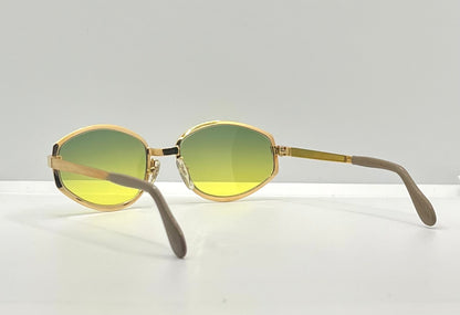 Vintage Deadstock Neostyle Boutique 303 Sunglasses – Custom Gradient “Citrine Moss” Lenses – Made In Germany – 52-18