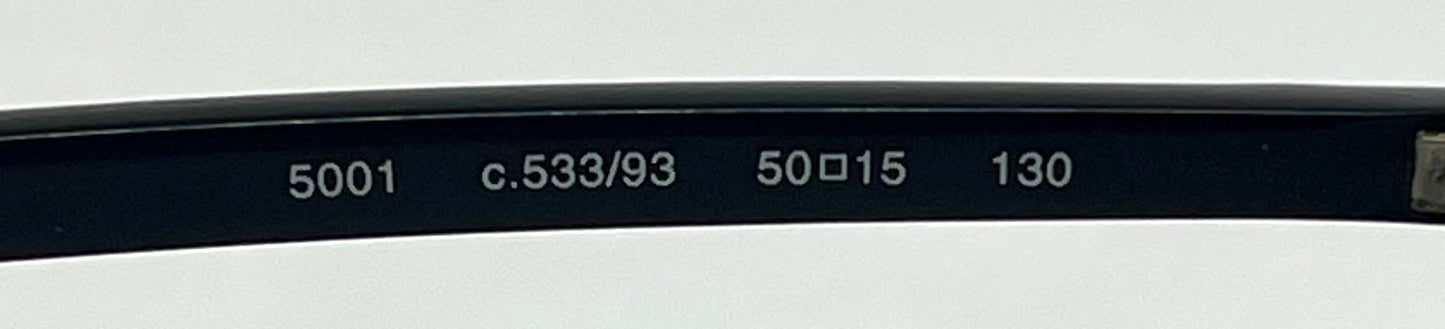 Chanel 5001 Vintage Cat Eye Sunglasses Brown Tortoiseshell Green Lenses Italy