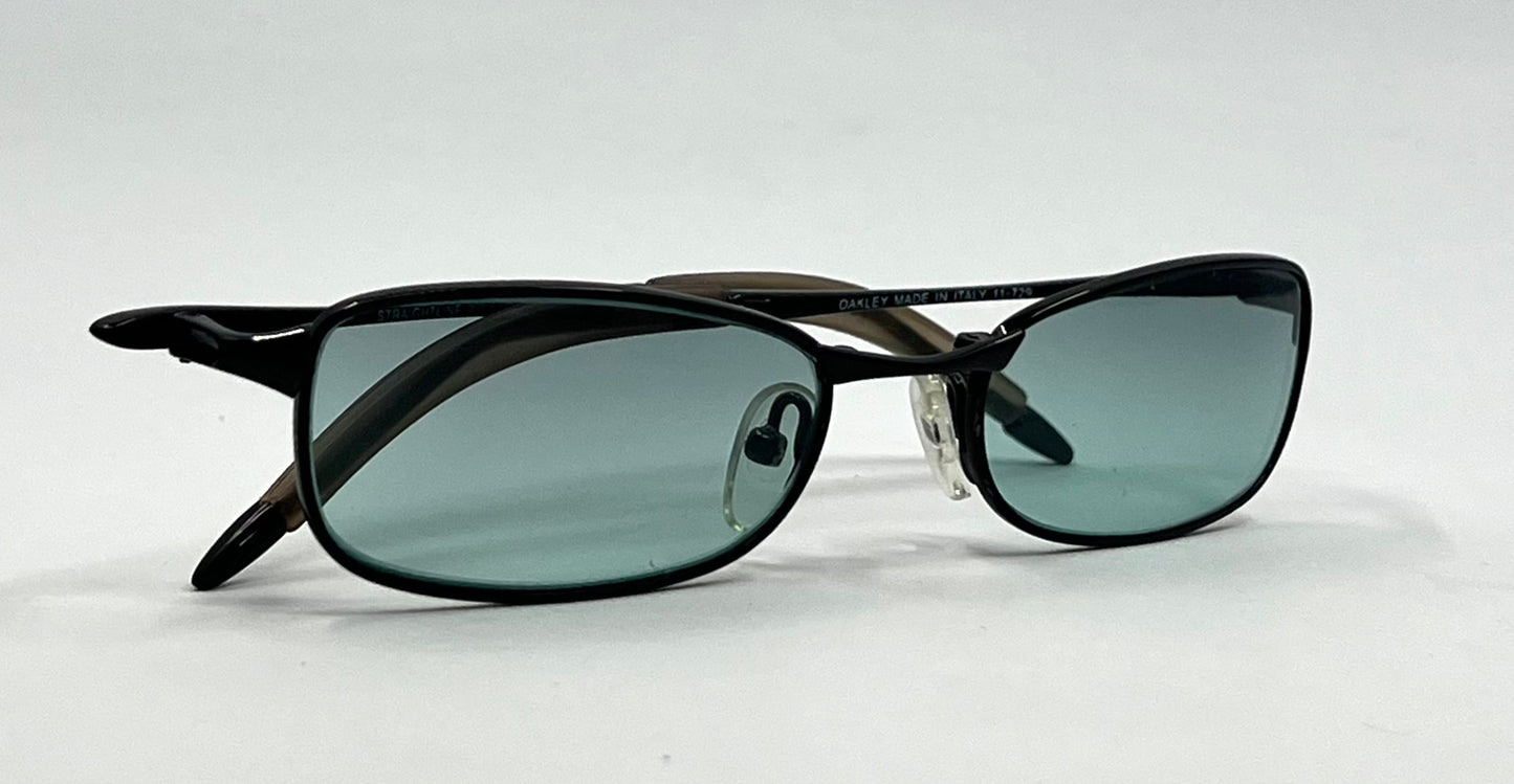 Oakley Straightline 2.0 Vintage Sunglasses-Model 11-729-New Solid Green Tinted Custom Sunglasses-Unworn