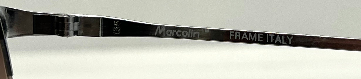 Marchon Marcolin 908|H2 Half-Rim Sunglasses w|New Custom Tobacco Gradient Tinted Lenses