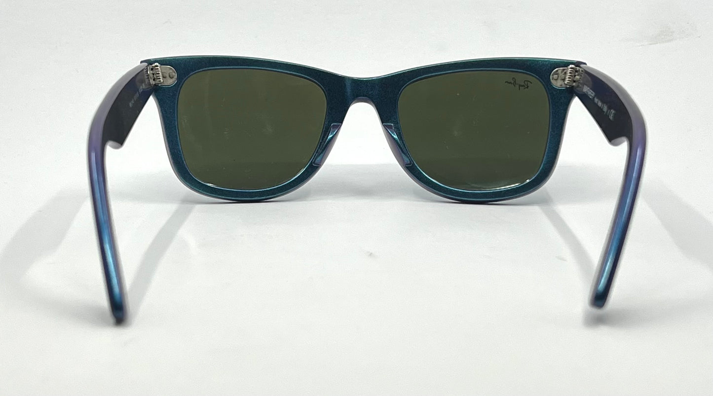 Ray-Ban RB2140 Wayfarer Cosmo Collection Mercury Blue Iridescent 50-22