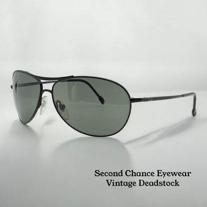 Persol 2256-S 594|58 Vintage Black Aviators W| Polarized Lenses-Deadstock