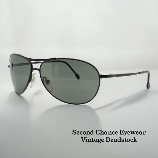 Persol 2256-S 594|58 Vintage Black Aviators W| Polarized Lenses-Deadstock