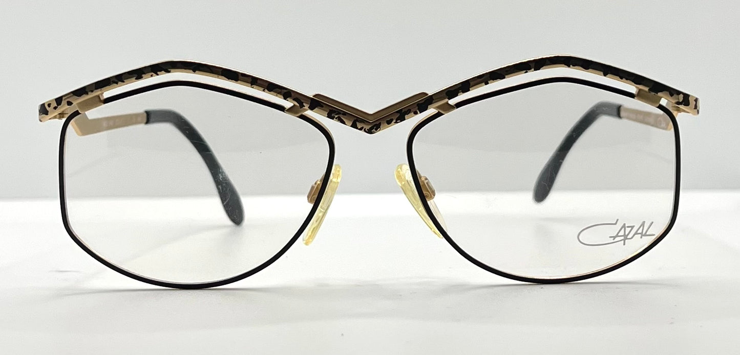 Cazal Mod 249 Col 413 Vintage Titanium Eyeglasses-Gold Leopard 57Mm-Unworn-Germany