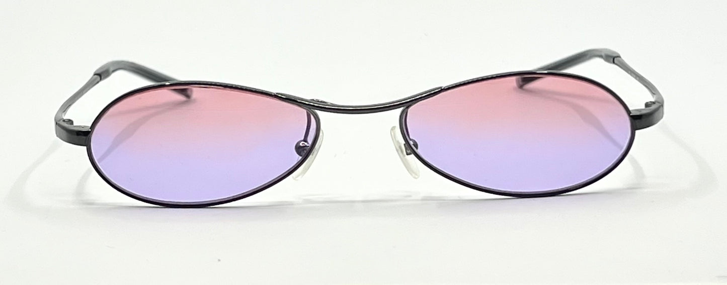 Gucci GG2678 628 Y2K Vintage Oval Sunglasses w/New Violet-Rose Gradient Custom Lenses