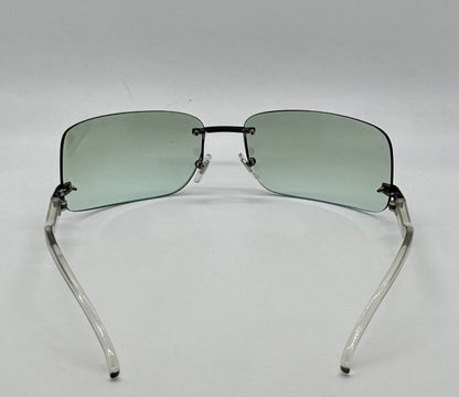 Hilton Firenze ’03 – Vintage Deadstock Y2K Rimless Sunglasses – Green Gradient Italy