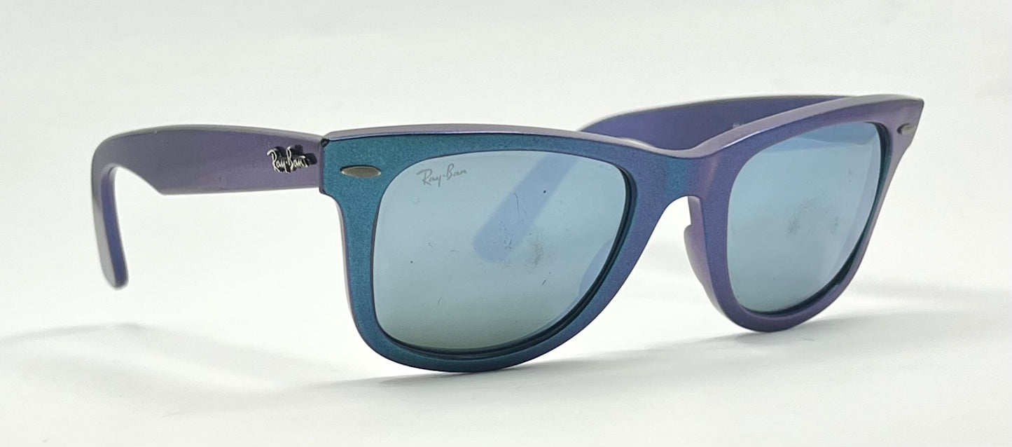 Ray-Ban RB2140 Wayfarer Cosmo Collection Mercury Blue Iridescent 50-22