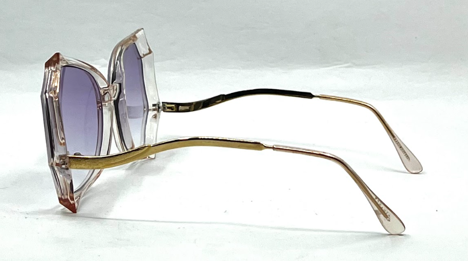 Cabaret Geometric Oversized Vintage Sunglasses Crystal Pink Gradient Hong Kong