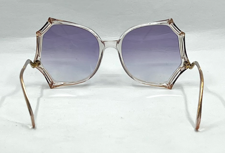 Cabaret Geometric Oversized Vintage Sunglasses Crystal Pink Gradient Hong Kong