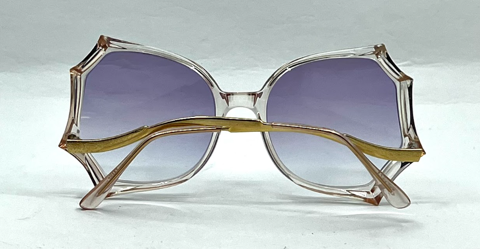 Cabaret Geometric Oversized Vintage Sunglasses Crystal Pink Gradient Hong Kong