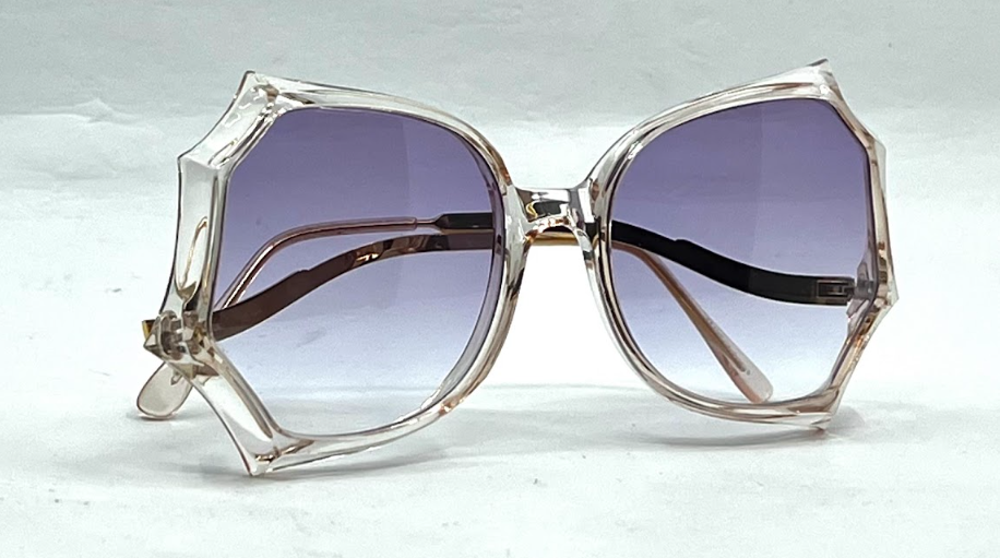 Cabaret Geometric Oversized Vintage Sunglasses Crystal Pink Gradient Hong Kong