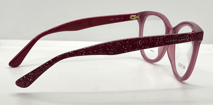 Jimmy Choo Jc205 Qho Pink Glitter Eyeglasses-New-Unworn-Italy-47Mm