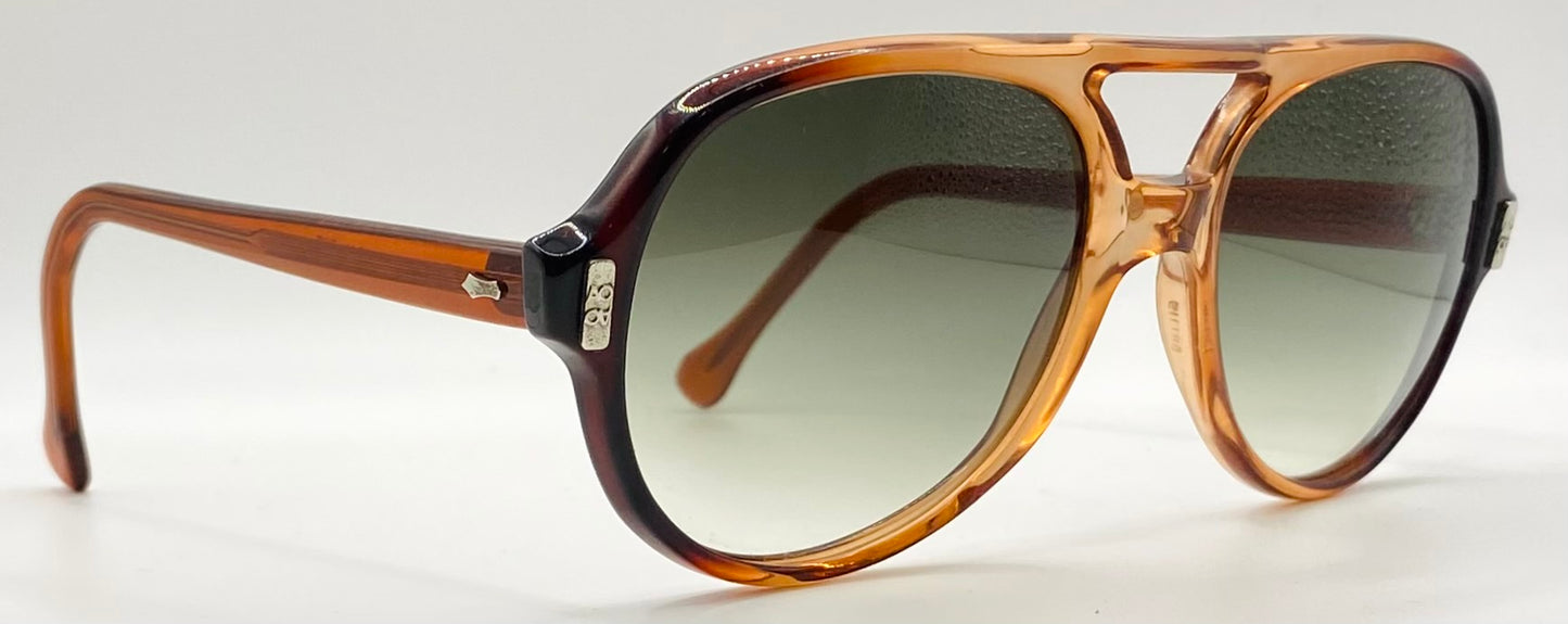 Vintage American Optical Flexi-Fit 6M Z87 Safety Glasses-Deadstock w|New, Custom Gradient Aquamarine Berko’s Designs Lenses