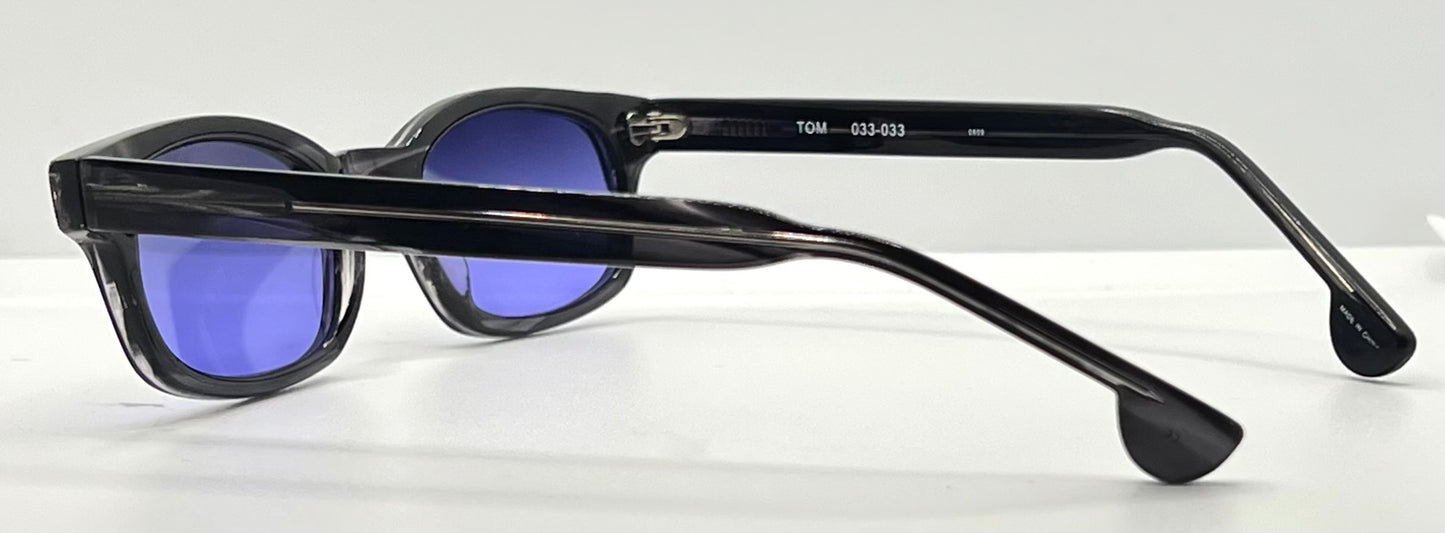 Fiction By L.A. Eyeworks Tom 033 Sunglasses-W| New, Solid Midnight Violet Custom Lenses