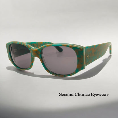 Vintage Alain Mikli Paris 3091 “Jul” Turquoise Marbled Sunglasses - Nos - Hand Made In France