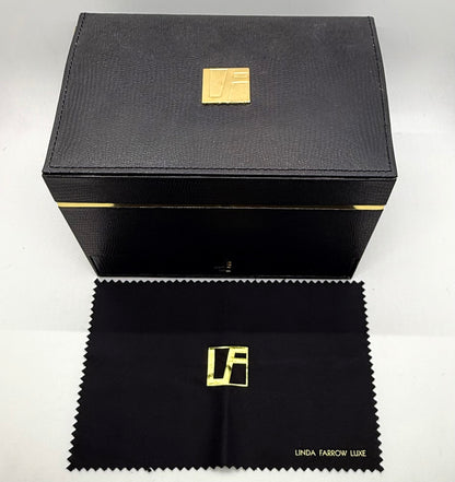 Linda Farrow Luxe Lfl|1|6 Grey Gold Oversized Sunglasses Japan Deadstock Kit