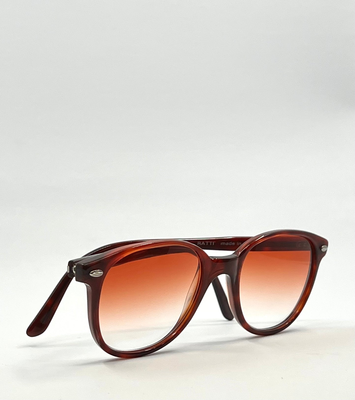 The 1980S Persol Ratti P 51|72 Vintage Sunglasses W|New Crimson Gradient Tinted Custom Lenses