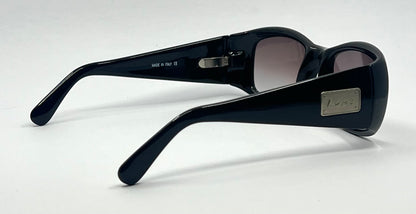 Lazi iTV 3 Vintage Sunglasses-Black Acetate w/ Silver Logo-Y2K Deadstock Italy