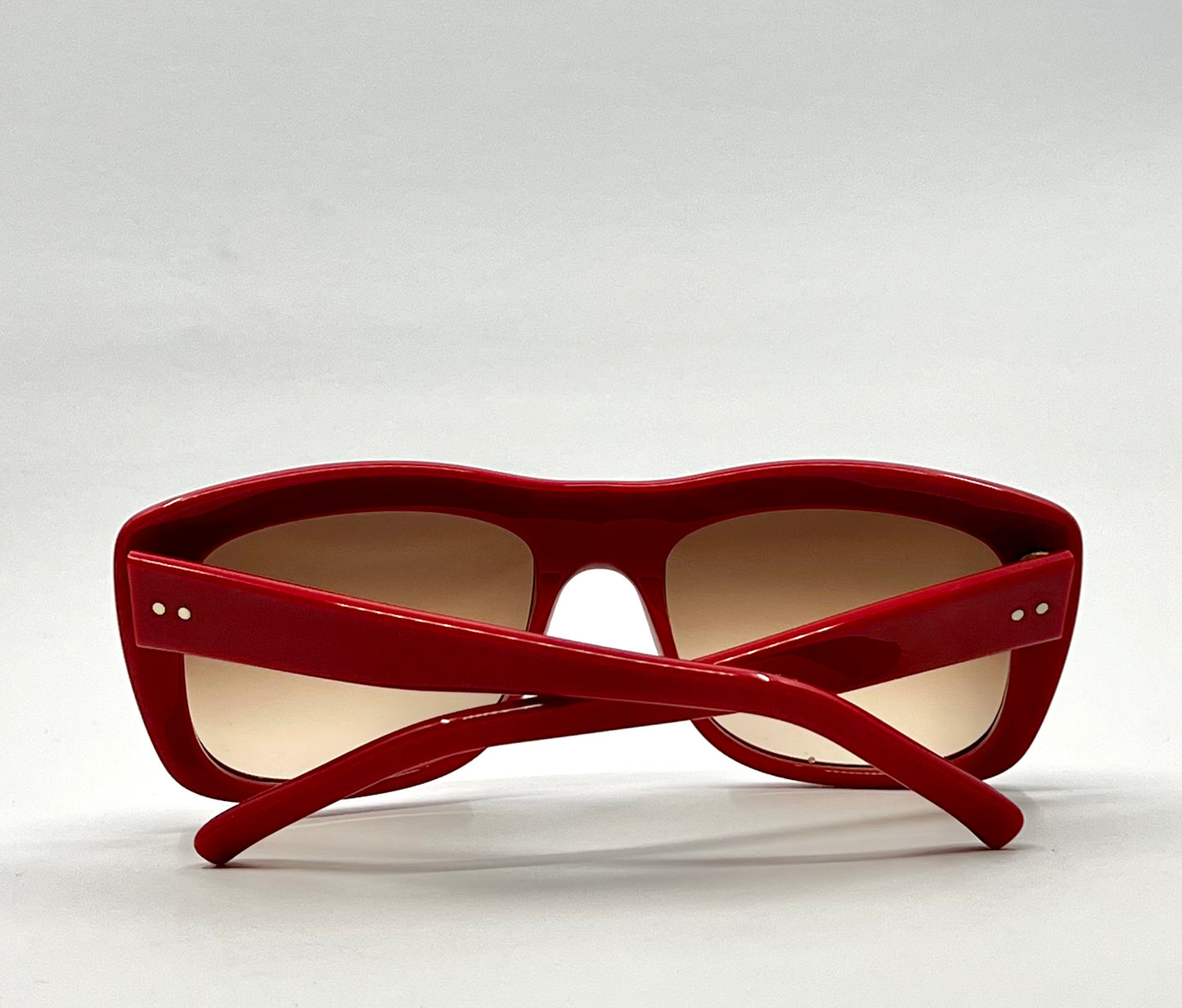 Guise By Benjamin Eyewear Stein Sunglasses – Glossy Red Acetate-Nos|Unworn