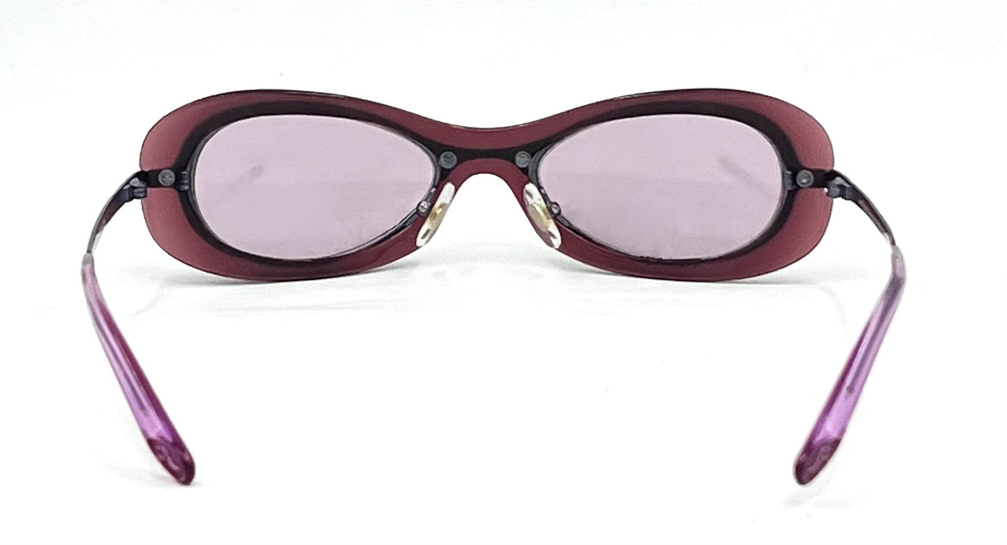 HIERO PV239 Y2K Titanium Japan Sculpted Oval Sunglasses Deadstock