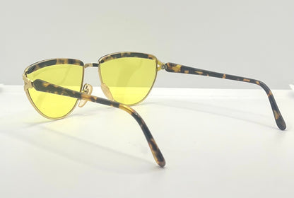 Kuchler K 80 Vintage Sunglasses-Gold & Tortois3 w|New, Custom Solid Yellow Lenses-Unworn