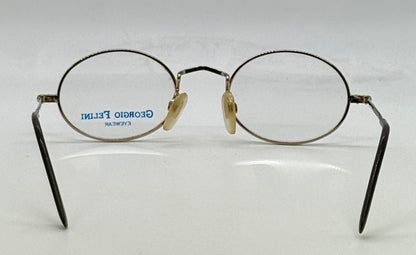 Giorgio Felini W1480 G|To Gold Oval Convertible Eyewear With Clip-On Vintage|Deadstock-Italy 49-20