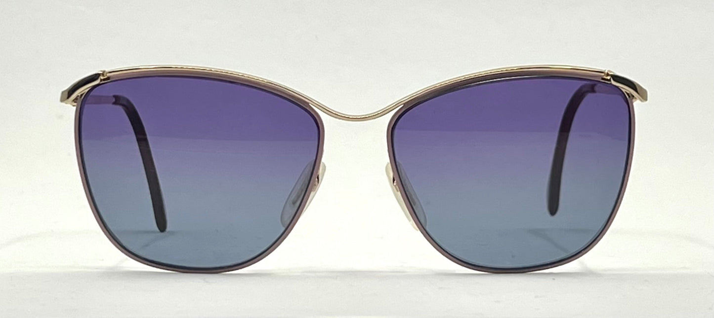 ZEISS Germany 6840 – Vintage Metal Sunglasses-New Gradient Custom Lenses-Unworn