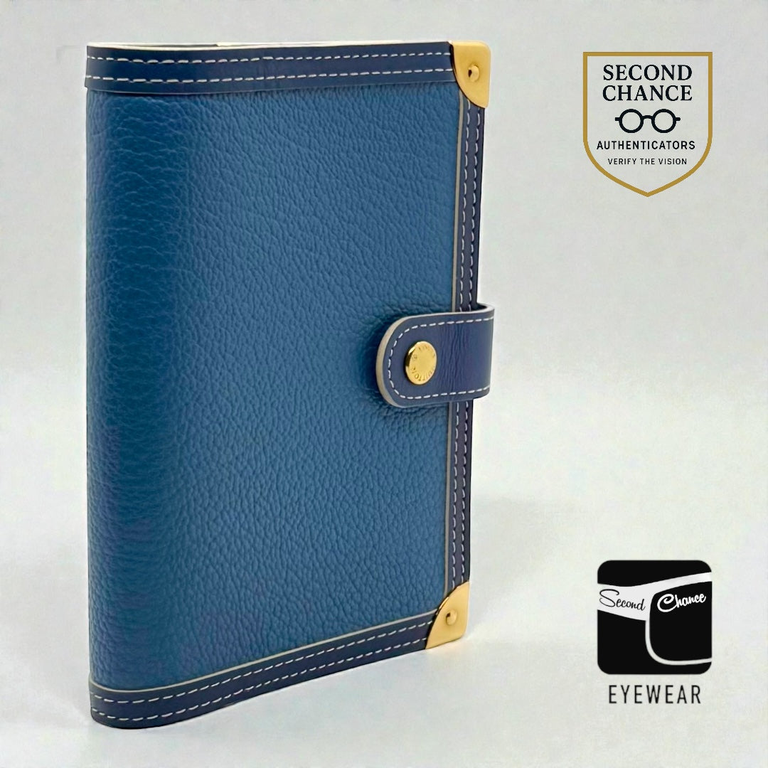 Louis Vuitton Taiga Agenda PM-Blue Leather-VINTAGE Organizer
