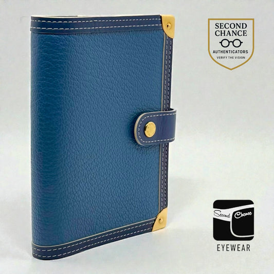 Louis Vuitton Taiga Agenda PM-Blue Leather-VINTAGE Organizer
